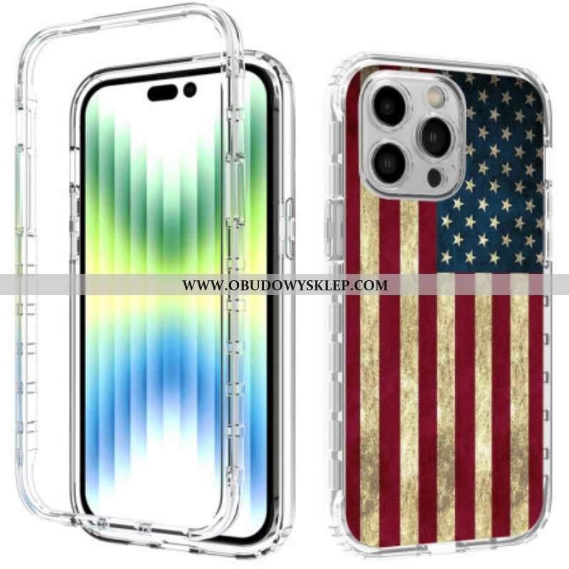 Etui do iPhone 14 Pro Max Ulepszona Flaga Amerykańska