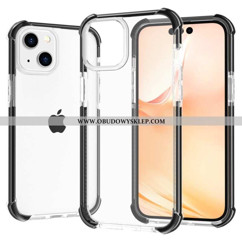 Etui do iPhone 14 Przezroczyste Kolorowe Krawędzie