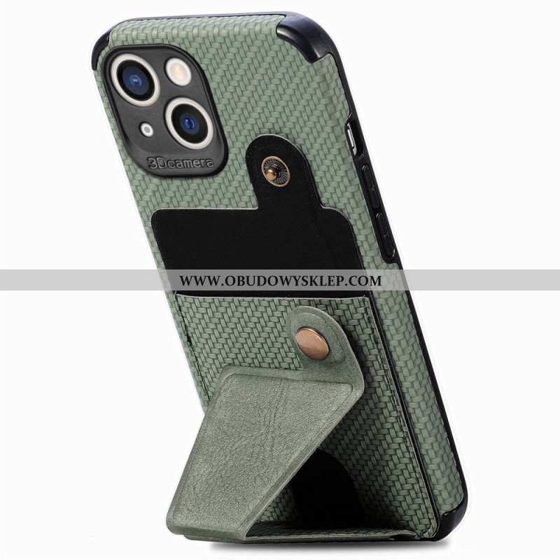 Etui do iPhone 14 Uchwyt Na Karty Z Włókna Węglowego