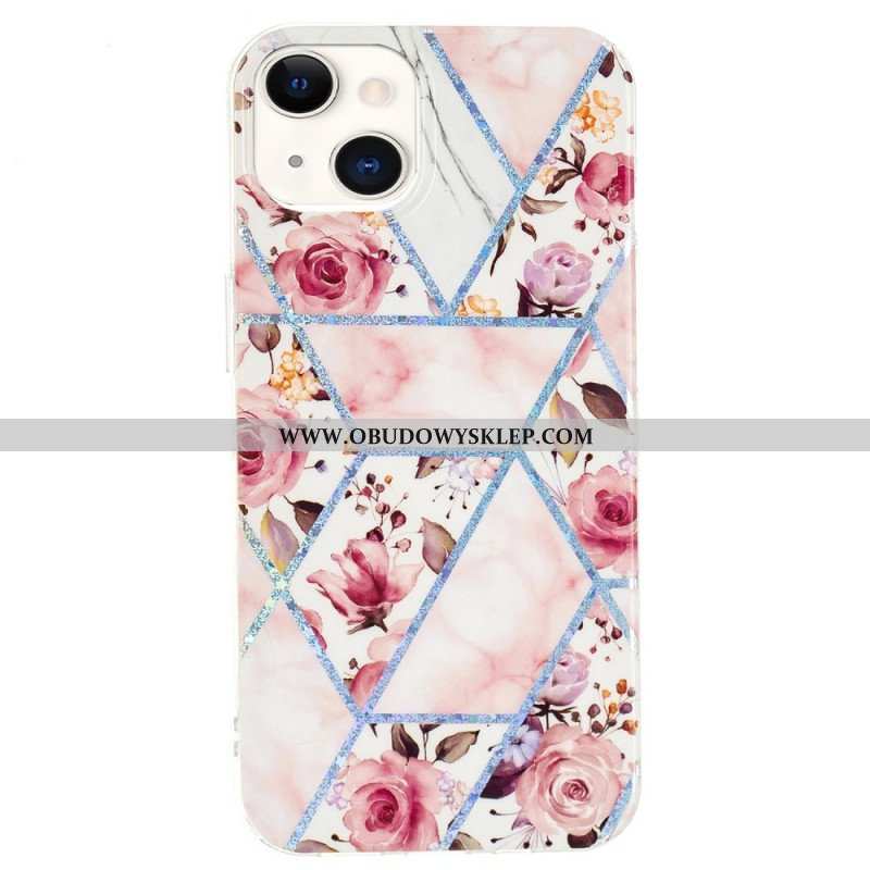 Etui do iPhone 15 Plus Marmur Kwiatowy