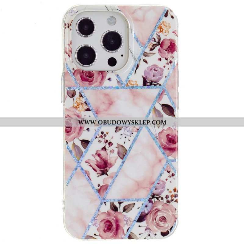 Etui do iPhone 15 Pro Max Marmur Kwiatowy