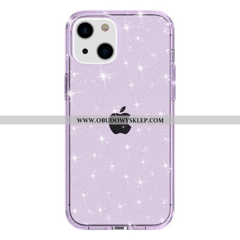 Etui do iPhone 15 Przezroczysty Brokat