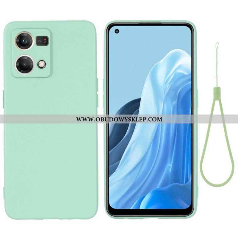 Futerały do Oppo Reno 7 Płynny Silikon Ze Smyczą