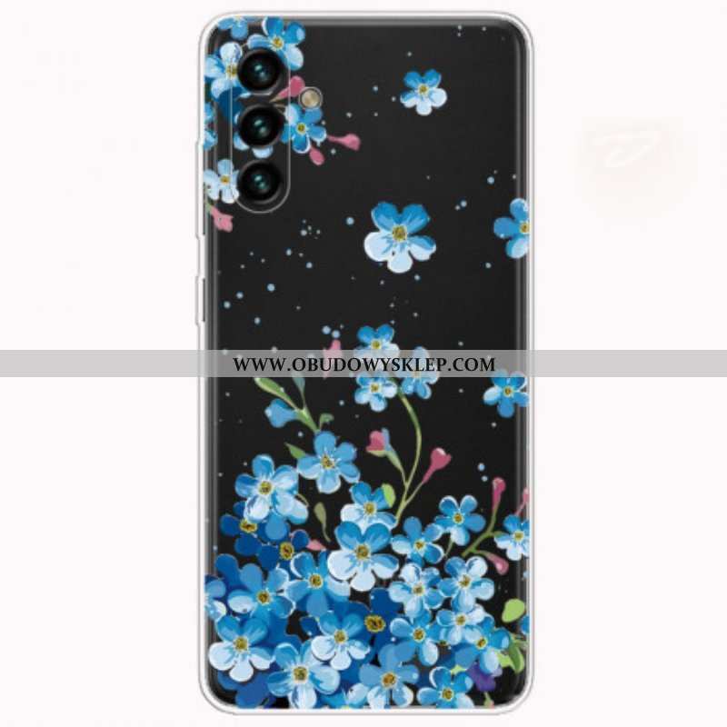 Futerały do Samsung Galaxy A13 5G / A04s Niebieskie Kwiaty