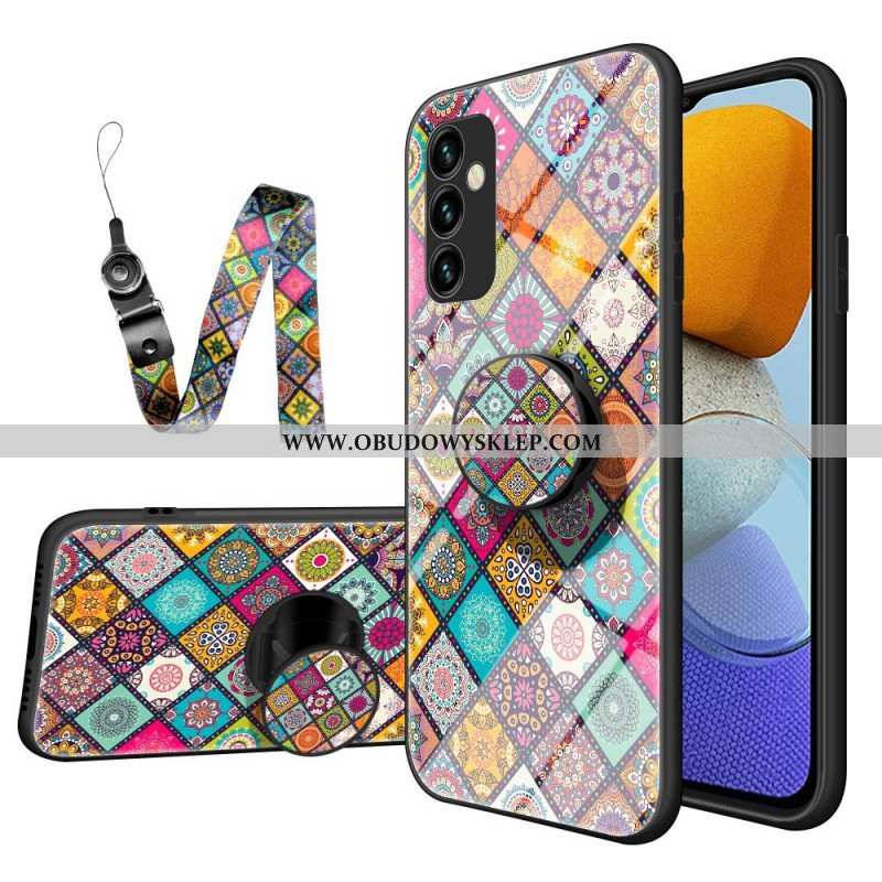 Futerały do Samsung Galaxy M23 5G Patchworkowy Uchwyt Magnetyczny