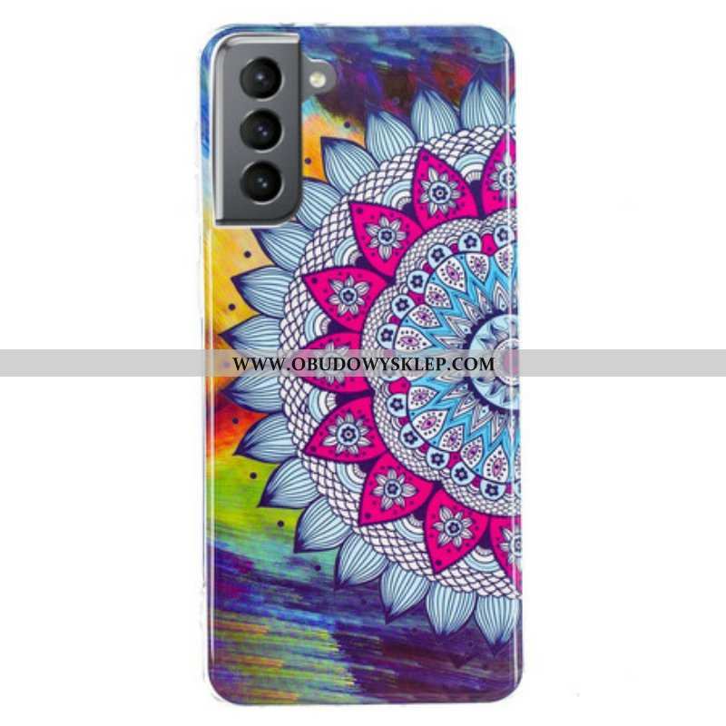 Futerały do Samsung Galaxy S21 FE Fluorescencyjna Kolorowa Mandala