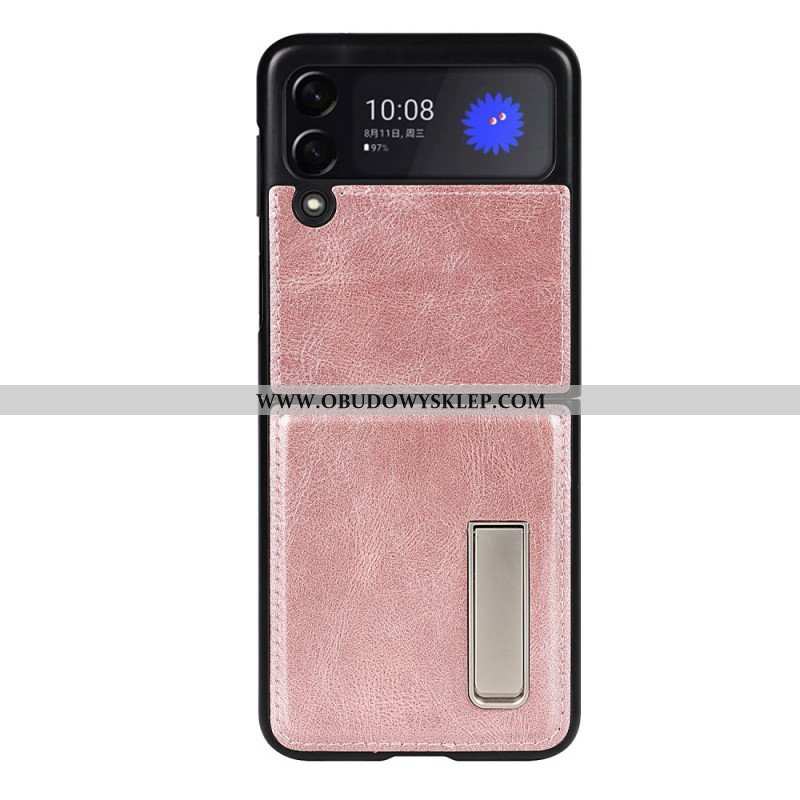 Futerały do Samsung Galaxy Z Flip 3 5G Etui Folio Stylowy Skórzany Stojak