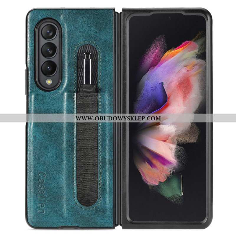 Futerały do Samsung Galaxy Z Fold 3 5G Stylowy Skórzany Uchwyt Na Rysik Caseneo