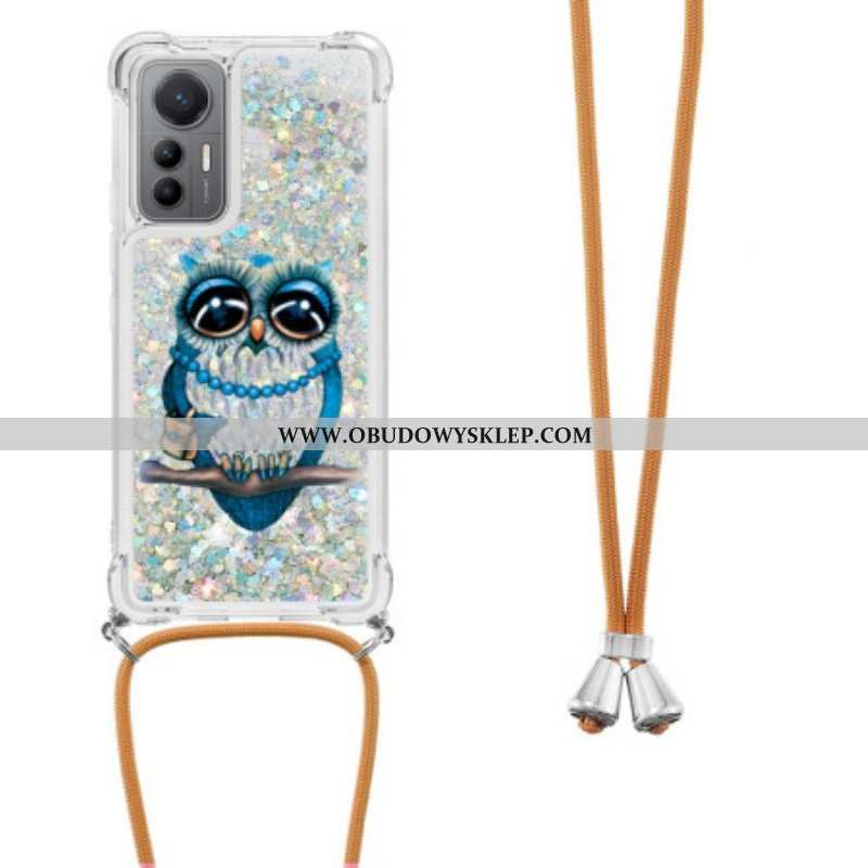 Futerały do Xiaomi 12 Lite ze Sznurkiem Cekinowy Sznurek Mrs. Owl