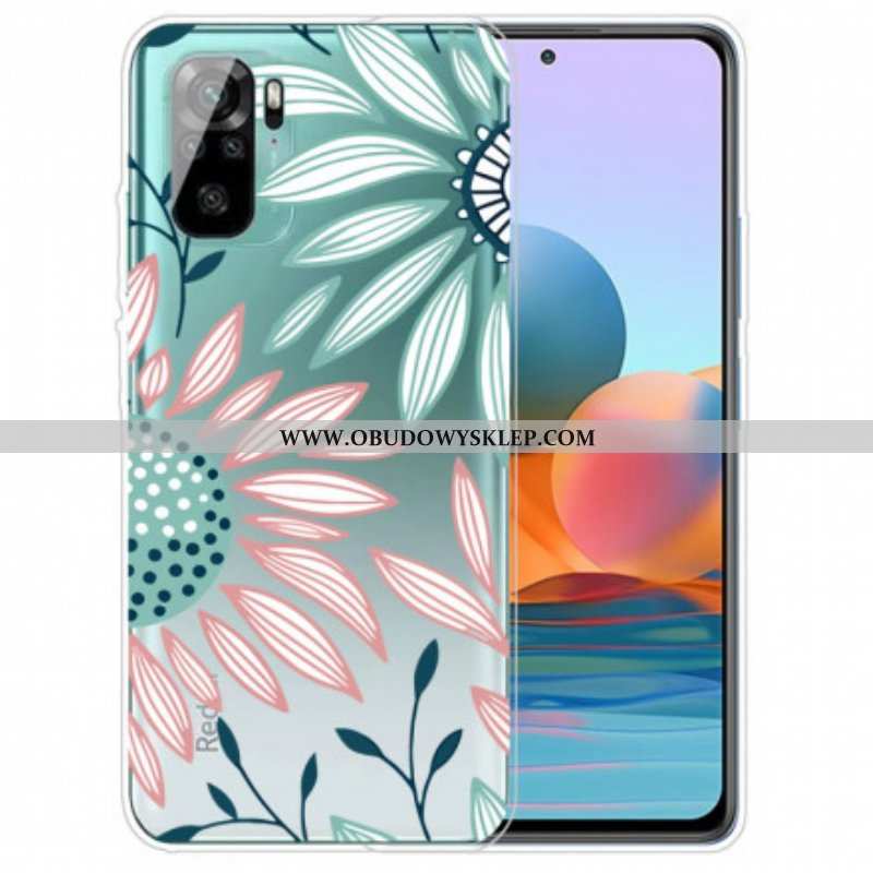 Futerały do Xiaomi Redmi Note 10 / 10S Przejrzysty Jeden Kwiat