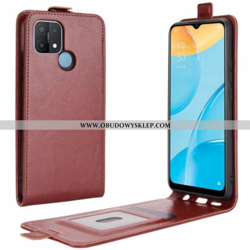 Skórzany Futerał do Oppo A15 Etui Folio Składany