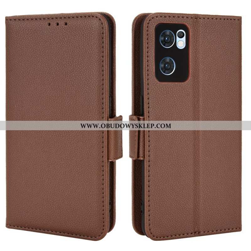 Skórzany Futerał do Oppo Find X5 Lite Etui Folio Flap Double Nowe Kolory