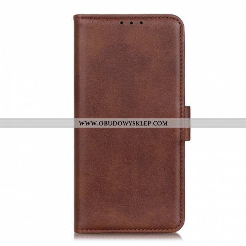 Skórzany Futerał do Xiaomi Redmi Note 10 / 10S Etui Folio Podwójna Klapa