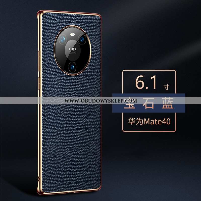 Etui Huawei Mate 40 Luksusowy Futerał Purpurowy, Huawei Mate 40 Prawdziwa Skóra Fioletowy