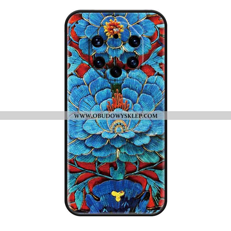 Obudowa Huawei Mate 40 Rs Vintage Anti-fall Moda, Etui Huawei Mate 40 Rs Ochraniacz Etniczny Niebies