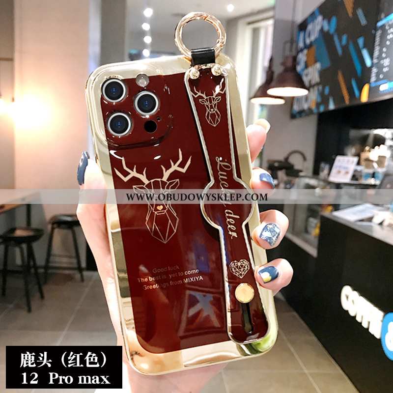 Obudowa iPhone 12 Pro Max Silikonowe Trendy Wspornik, Etui iPhone 12 Pro Max Ochraniacz Osobowość Cz