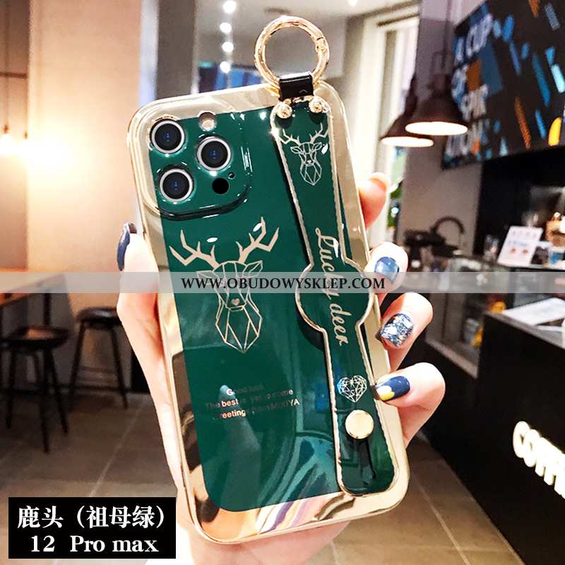 Obudowa iPhone 12 Pro Max Silikonowe Trendy Wspornik, Etui iPhone 12 Pro Max Ochraniacz Osobowość Cz