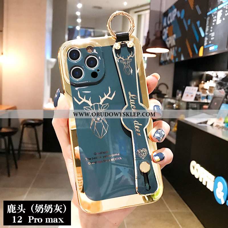 Obudowa iPhone 12 Pro Max Silikonowe Trendy Wspornik, Etui iPhone 12 Pro Max Ochraniacz Osobowość Cz