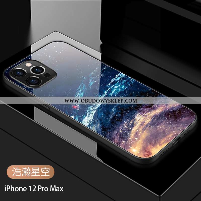 Pokrowce iPhone 12 Pro Max Trendy Szkło Telefon Komórkowy, Obudowa iPhone 12 Pro Max Silikonowe Kwad