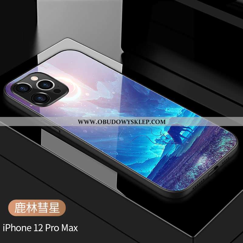 Pokrowce iPhone 12 Pro Max Trendy Szkło Telefon Komórkowy, Obudowa iPhone 12 Pro Max Silikonowe Kwad