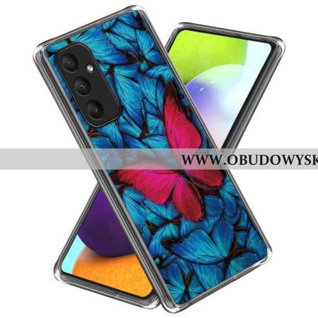 Etui Do Samsung Galaxy A55 5g CZerwony Motyl