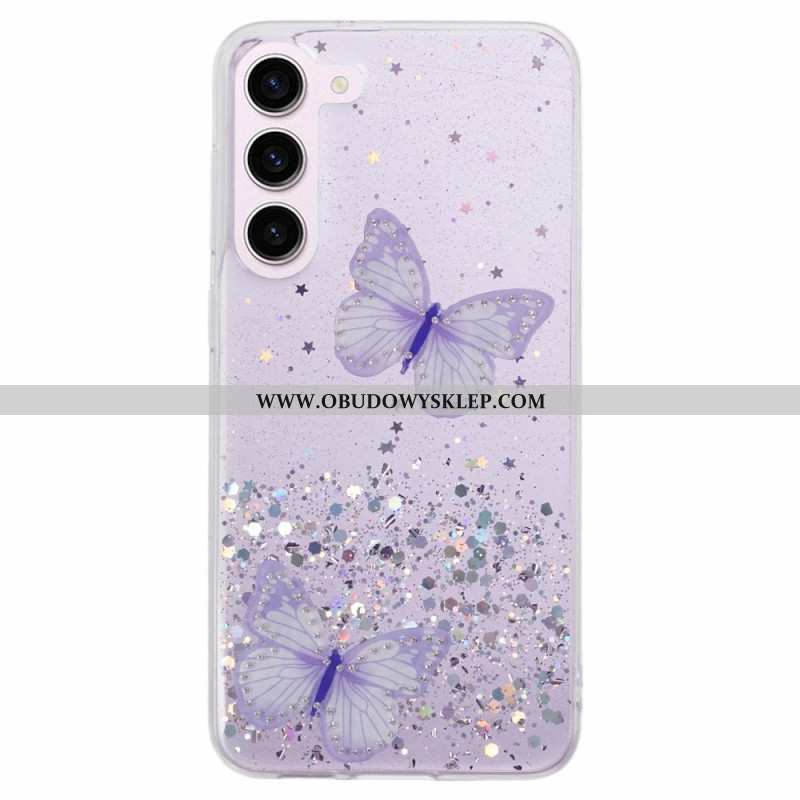 Etui Do Samsung Galaxy S24 5g Brokatowe Motyle