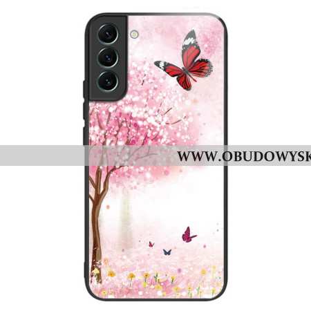 Etui Do Samsung Galaxy S24 Plus 5g Kwiaty Wiśni Ze Szkła Hartowanego