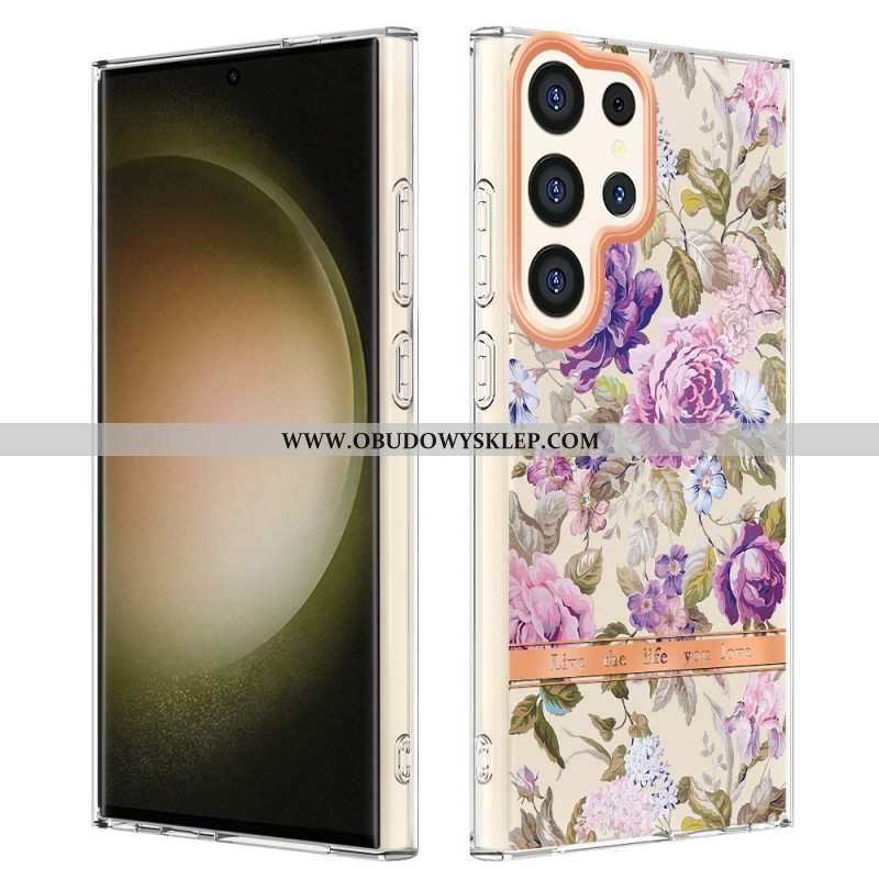 Etui Do Samsung Galaxy S24 Ultra 5g Z Kwiatowym Wzorem