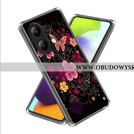 Etui Do Xiaomi Redmi Note 13 4g Kwiaty I Motyle