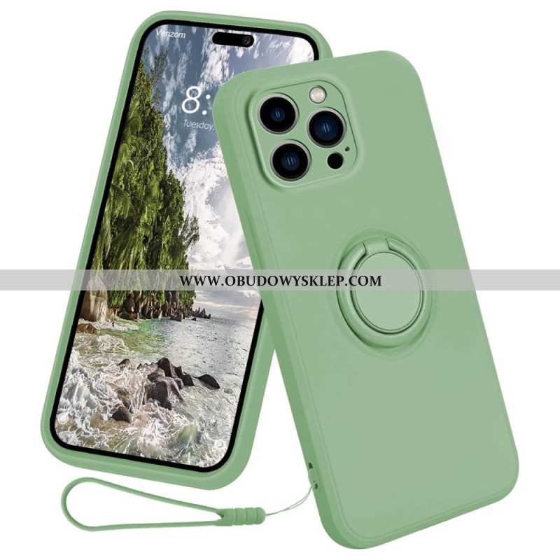 Etui Do iPhone 16 Pro Max Uchwyt Na Pasek Z Płynnym Silikonem