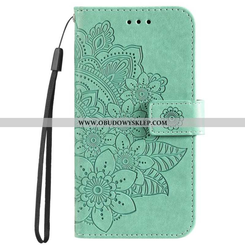 Etui Folio Do Huawei Nova 12 Se Kwiatowy Wzór Z Paskiem