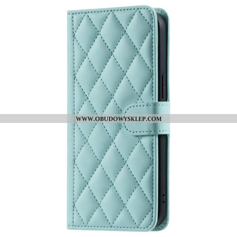 Etui Folio Do Oppo A98 5g Wyściełany Pasek I Pasek Na Ramię