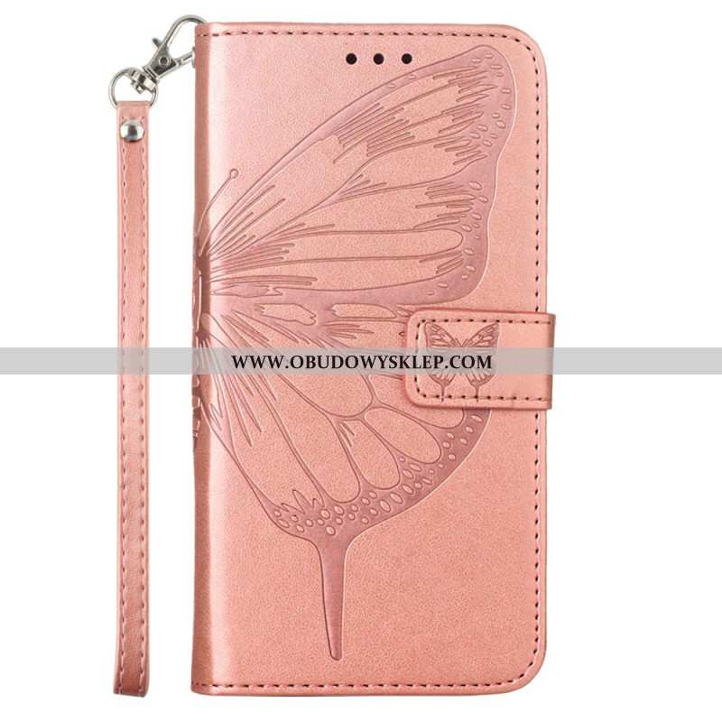 Etui Folio Do Oppo Reno 11 Pro 5g Kwiatowy Motyl Z Paskiem