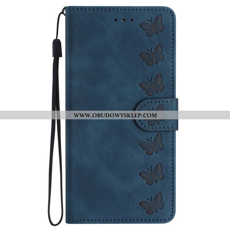 Etui Folio Do Samsung Galaxy A15 5g Fryz Motylkowy Z Paskiem