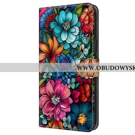 Etui Folio Do Samsung Galaxy A16 5g Kwiatowy Wzór