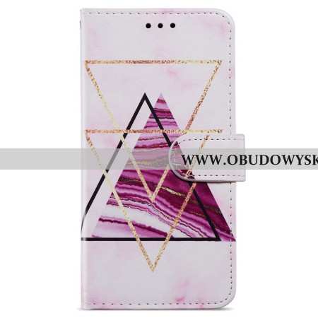 Etui Folio Do Samsung Galaxy A55 5g Trójkolorowy Marmur Z Paskiem