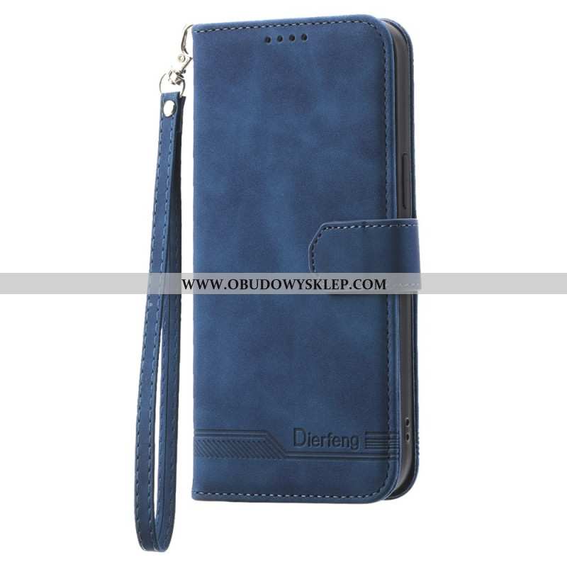 Etui Folio Do Samsung Galaxy S24 5g Etui Z Podpórką I Smyczą Dierfeng