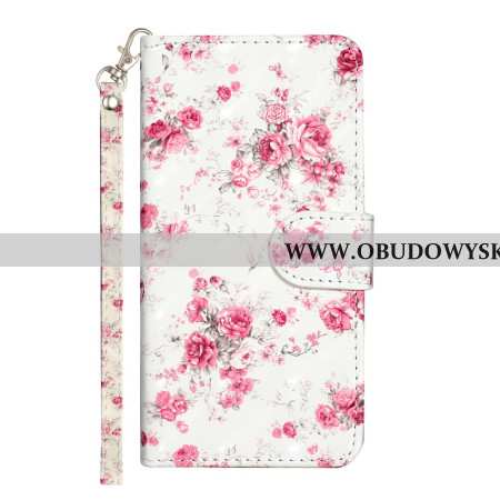 Etui Folio Do Samsung Galaxy S24 5g Róże Z Paskiem