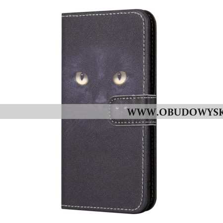 Etui Folio Do Samsung Galaxy S24 Fe Kocie Oczy Z Paskami