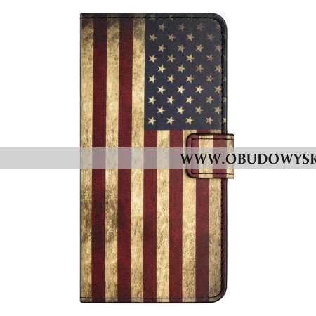 Etui Folio Do Samsung Galaxy S24 Plus 5g Stara Amerykańska Flaga