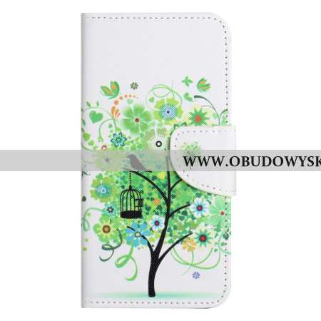 Etui Folio Do Samsung Galaxy S24 Plus 5g Zielone Drzewo