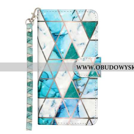 Etui Folio Do Samsung Galaxy S24 Plus 5g Zielony Marmur Z Paskiem