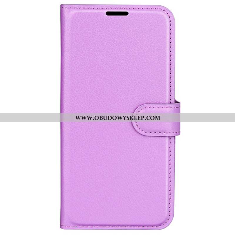 Etui Folio Do Sony Xperia 1 Vi Klasyczna Sztuczna Skóra Litchi