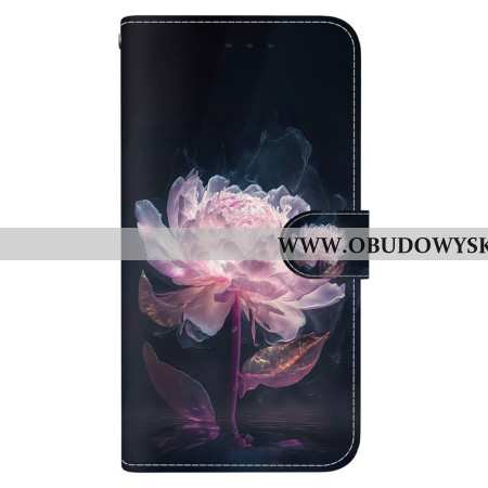 Etui Folio Do Xiaomi Redmi Note 13 5g Fioletowa Piwonia Z Paskiem