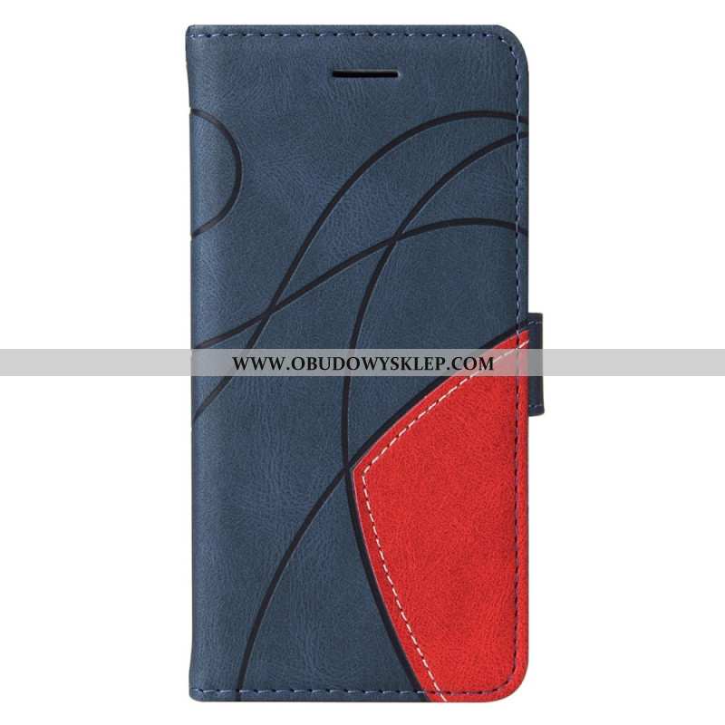 Etui Folio Do Xiaomi Redmi Note 13 Pro 4g Dwukolorowe I Linie