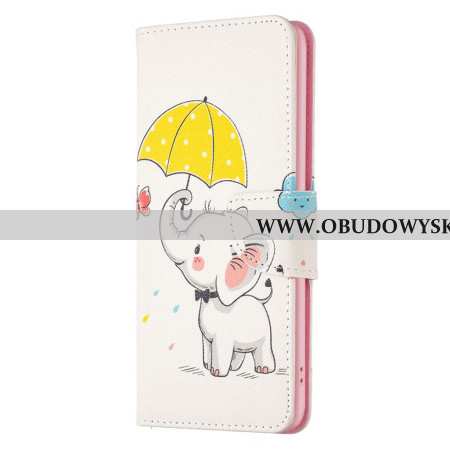 Etui Folio Do Xiaomi Redmi Note 13 Pro 4g Parasol I Słoń