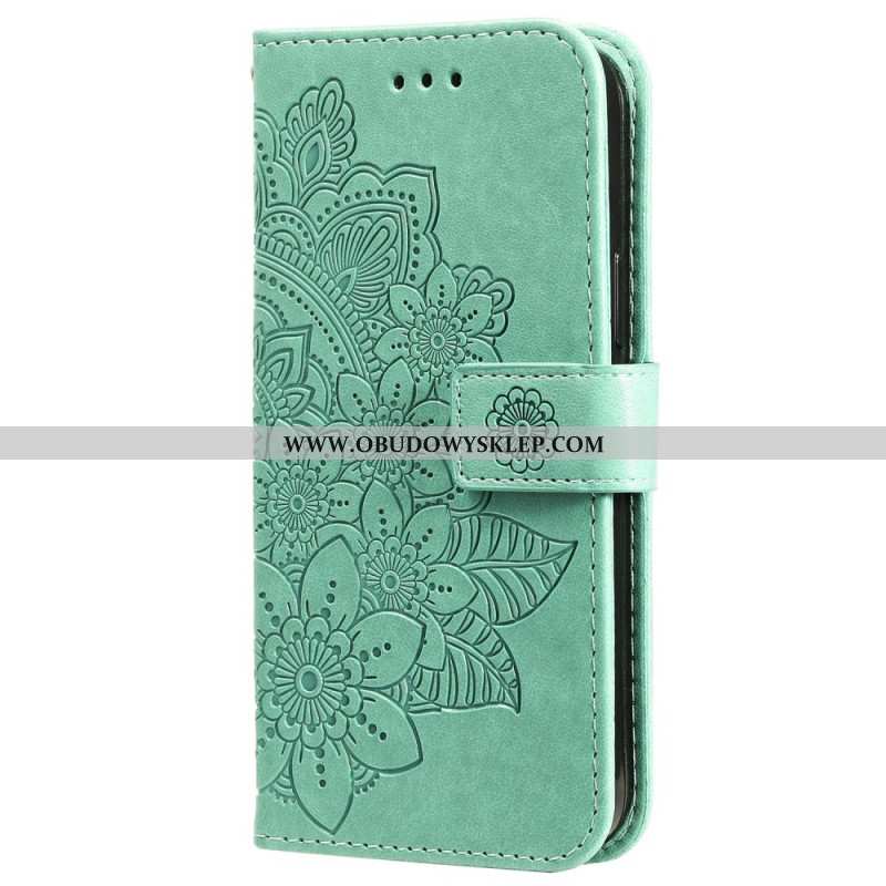 Etui Folio Do iPhone 16 Pro Nadruk Mandali Z Paskiem