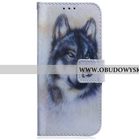 Etui Folio Google Pixel 8a Akwarela Wilk