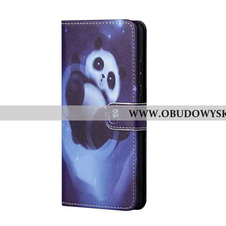 Etui Folio Google Pixel 8a Kosmiczna Panda Z Paskiem