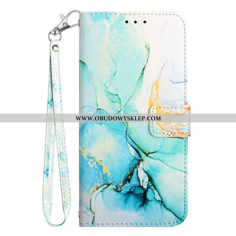 Etui Folio Google Pixel 9 Marmurkowy Styl Z Paskami Etui Ochronne